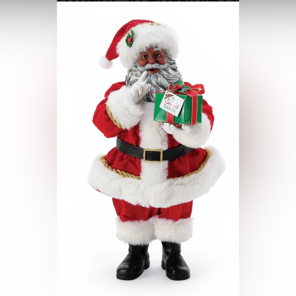 Brand New Department 56 Shh Black Santa Figurine
